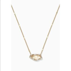 stella & dot | Collector's Box Pave Stone Pendant | Gold Plated